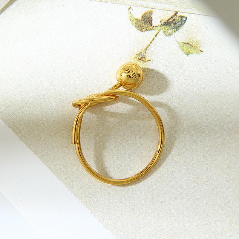 Wholesale Gold Twisted Soft Irregular Ring