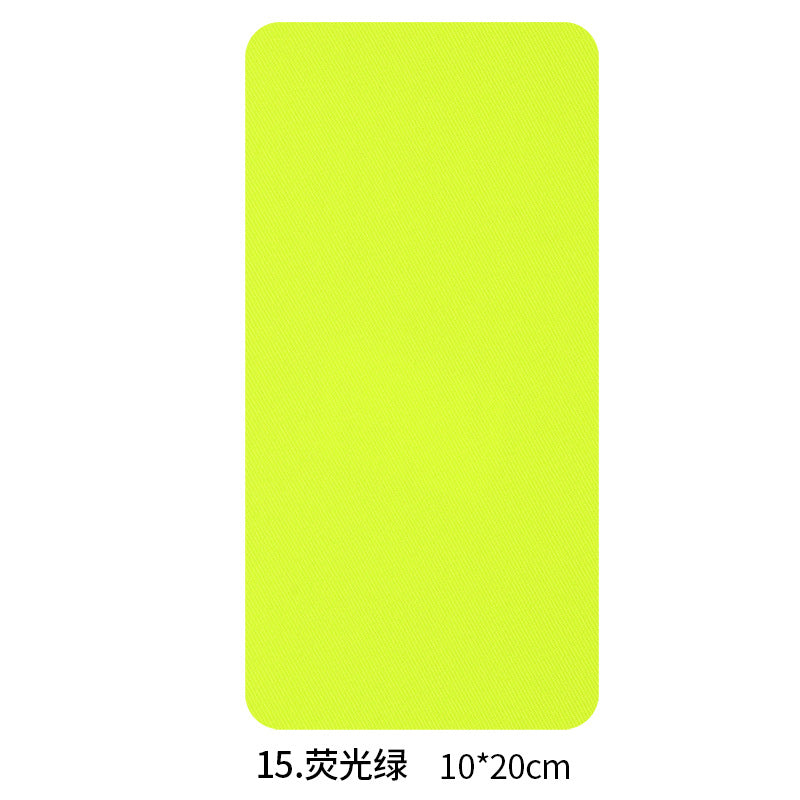 Wholesale Colorful rectangular random cut imitation denim patches