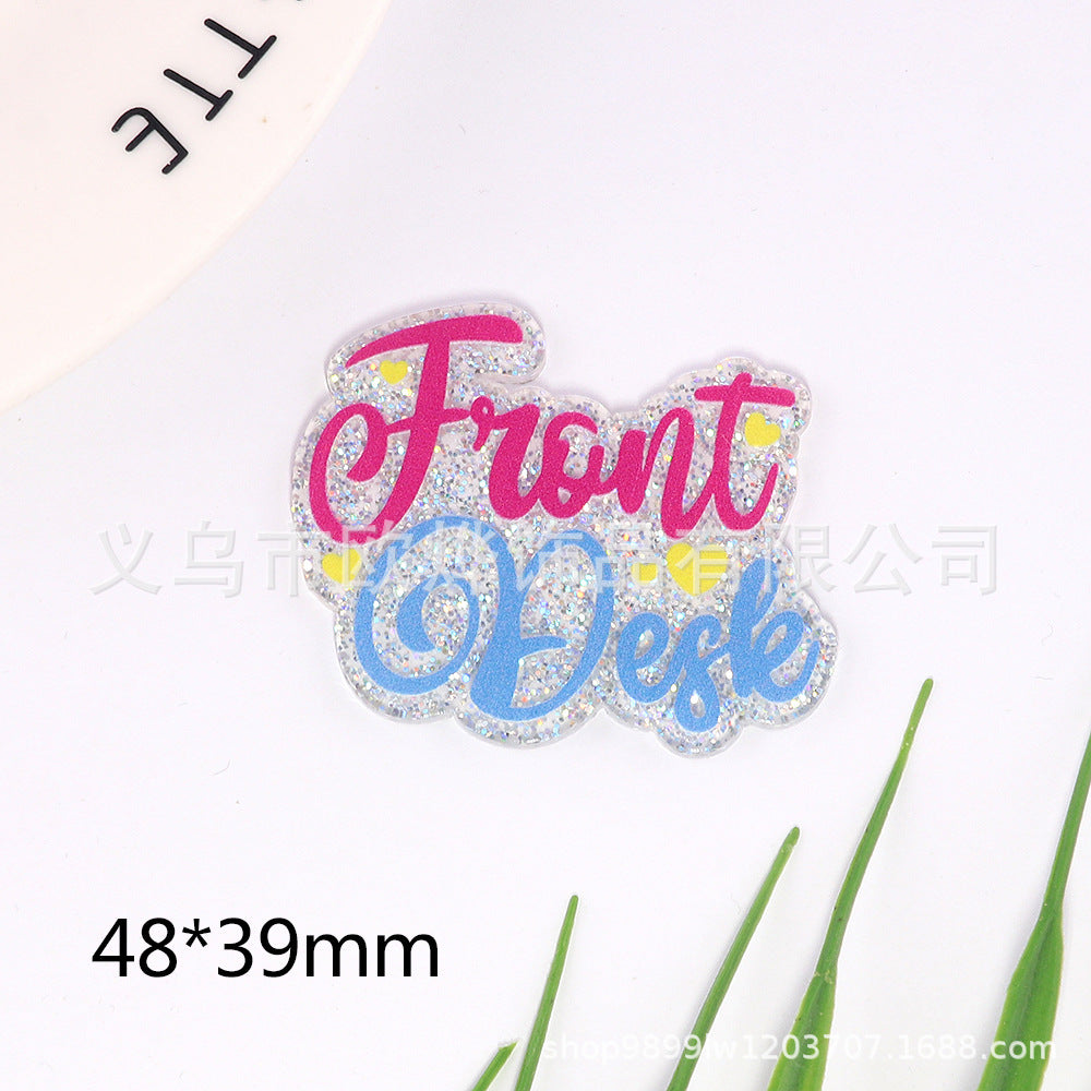Wholesale 10pcs car love drink jewelry acrylic pin DIY patch accessories