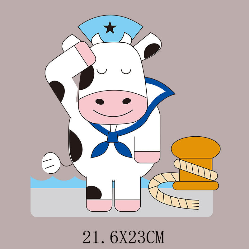 Wholesale  cartoon cow hot stamping stickers UV DTF Ready to Press Transfers Wraps