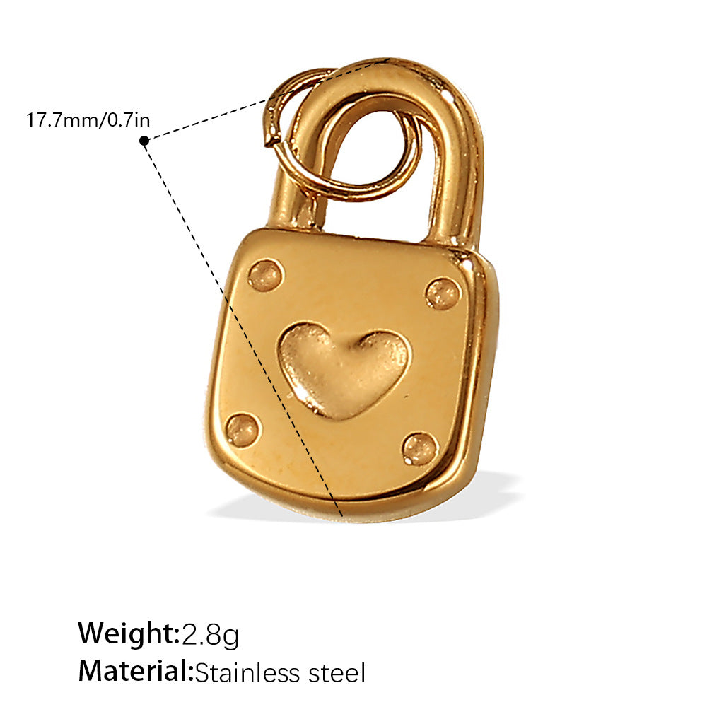 Wholesale Stainless steel 18K gold-plated small DIY key pendant