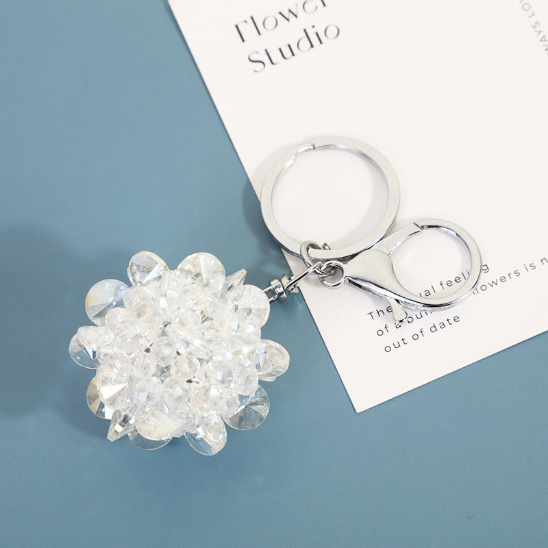 Wholesale Metal Snowflake Rhinestone Keychain