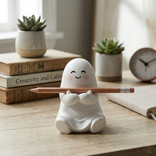 Wholesale  Ghost Pen Holder with Bat and Pumpkin Resin Home Decor