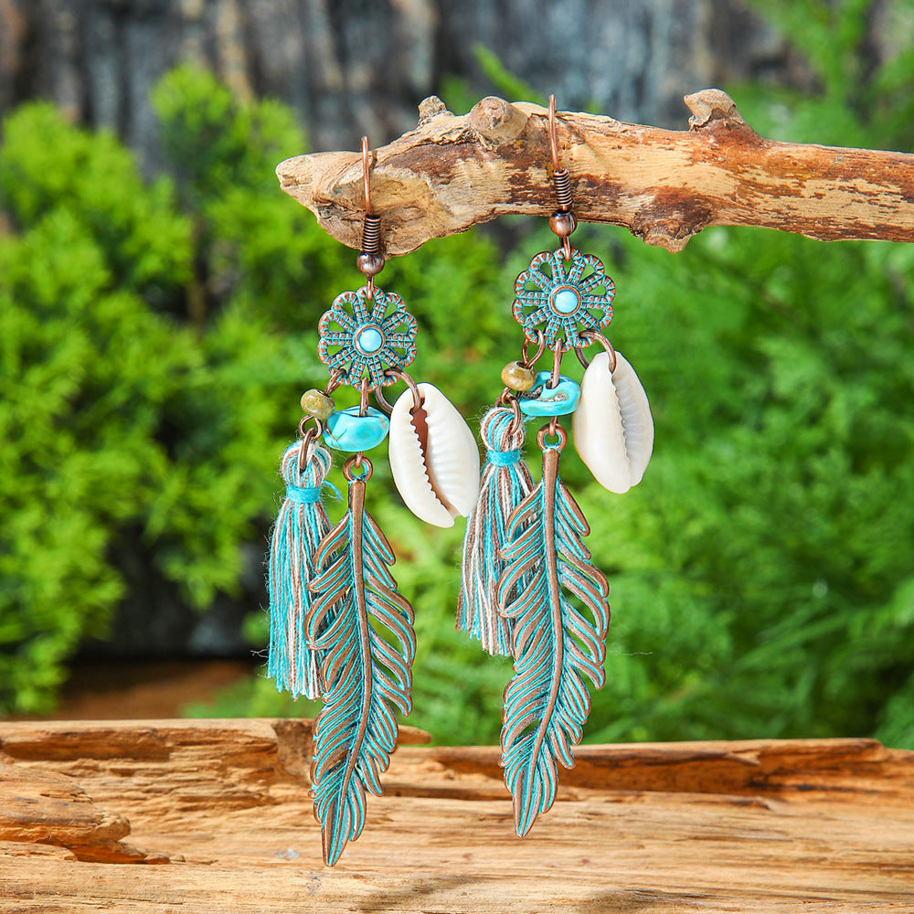 Wholesale Bohemian Retro Tassel Earrings Zinc Alloy Fashion Accessory For Party Wear And Resale