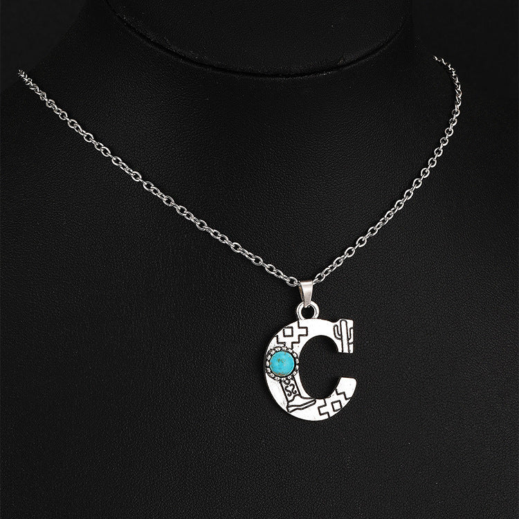 Wholesale Bohemian style English letter necklace