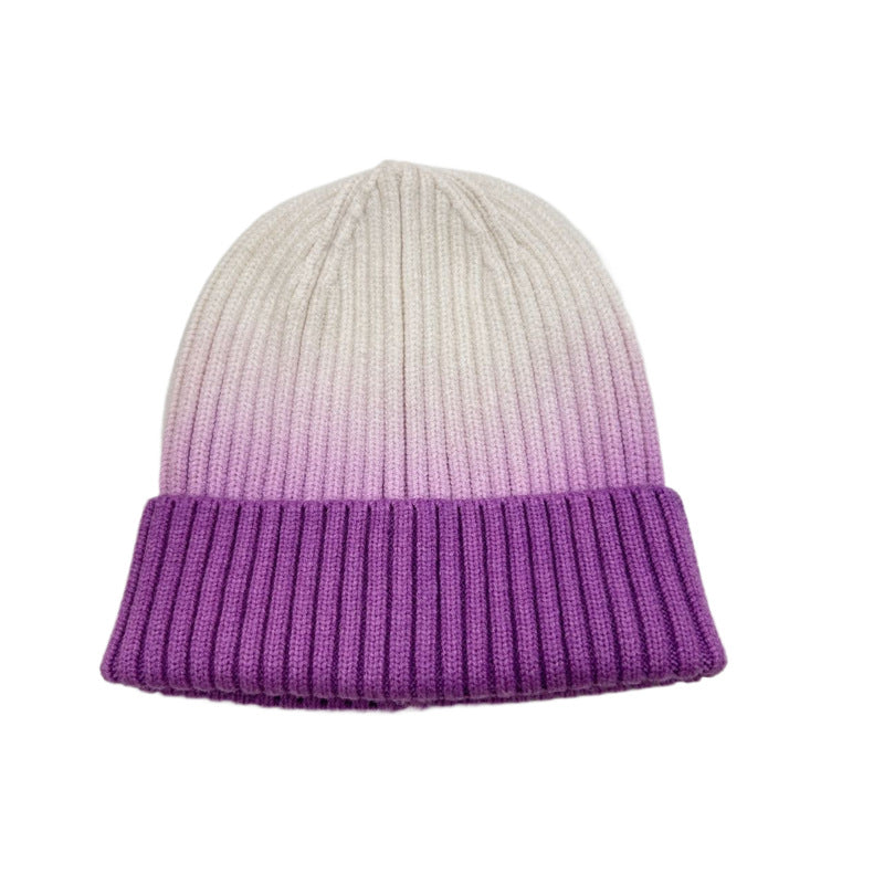 Wholesale Autumn and Winter Gradient Acrylic Wool Hats