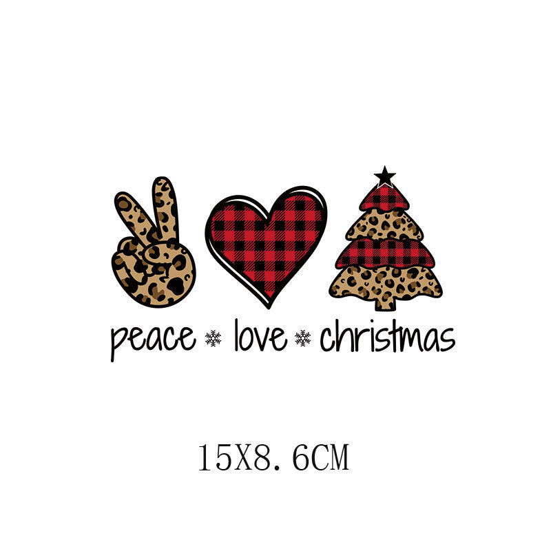 Wholesale Christmas tree letter heat transfer printing  UV DTF Ready to Press Transfers Wraps