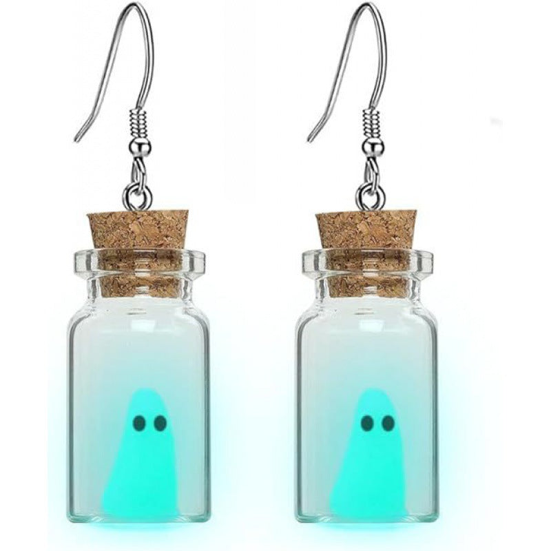 Wholesale  Earrings 3D Luminous Ghost Pumpkin Candy Corn Necklace