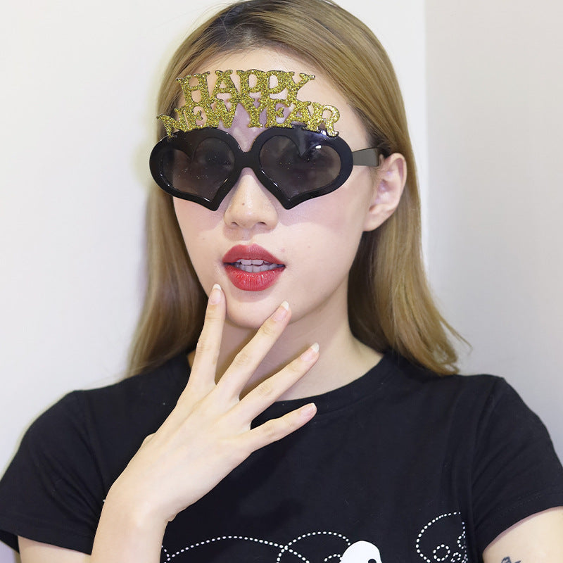 Wholesale Creative New Year Happy Party ABS Sunglasses