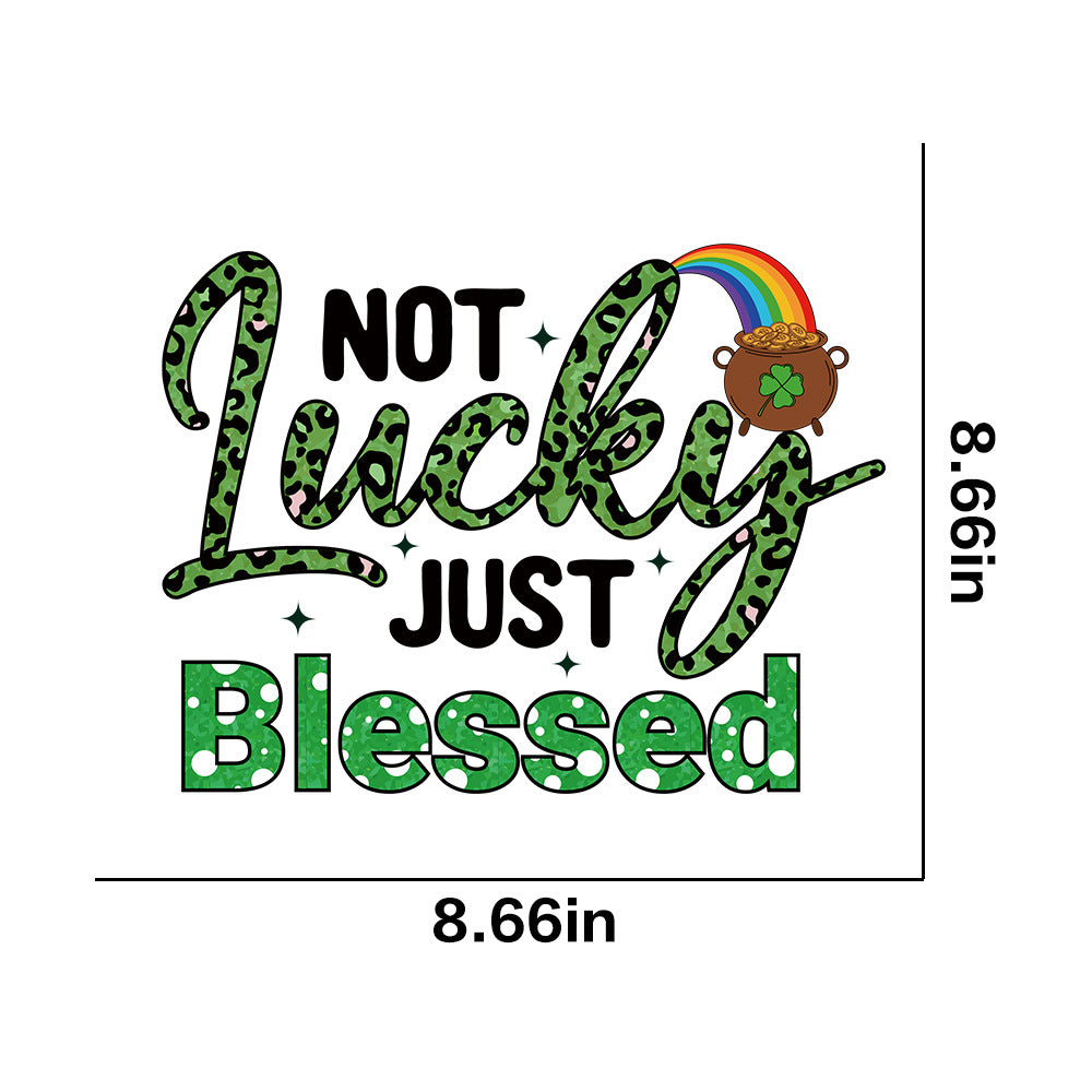 Wholesale 10pcs St. Patrick's Day Green Lucky Clover UV DTF Ready to Press Transfers Wraps