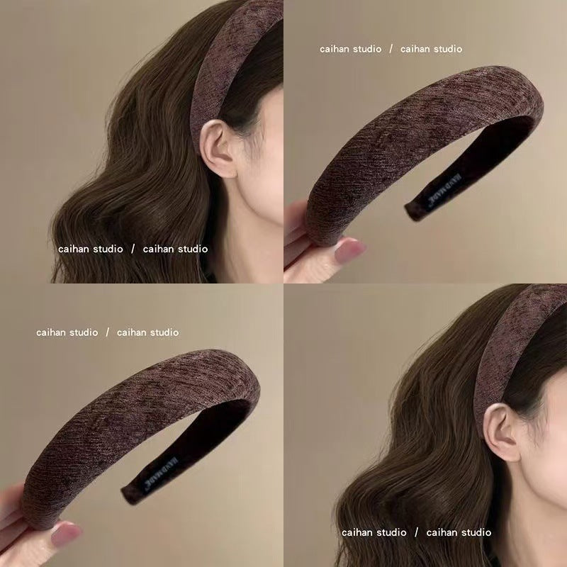 Wholesale Chenille Velvet Retro Elegant High Headband