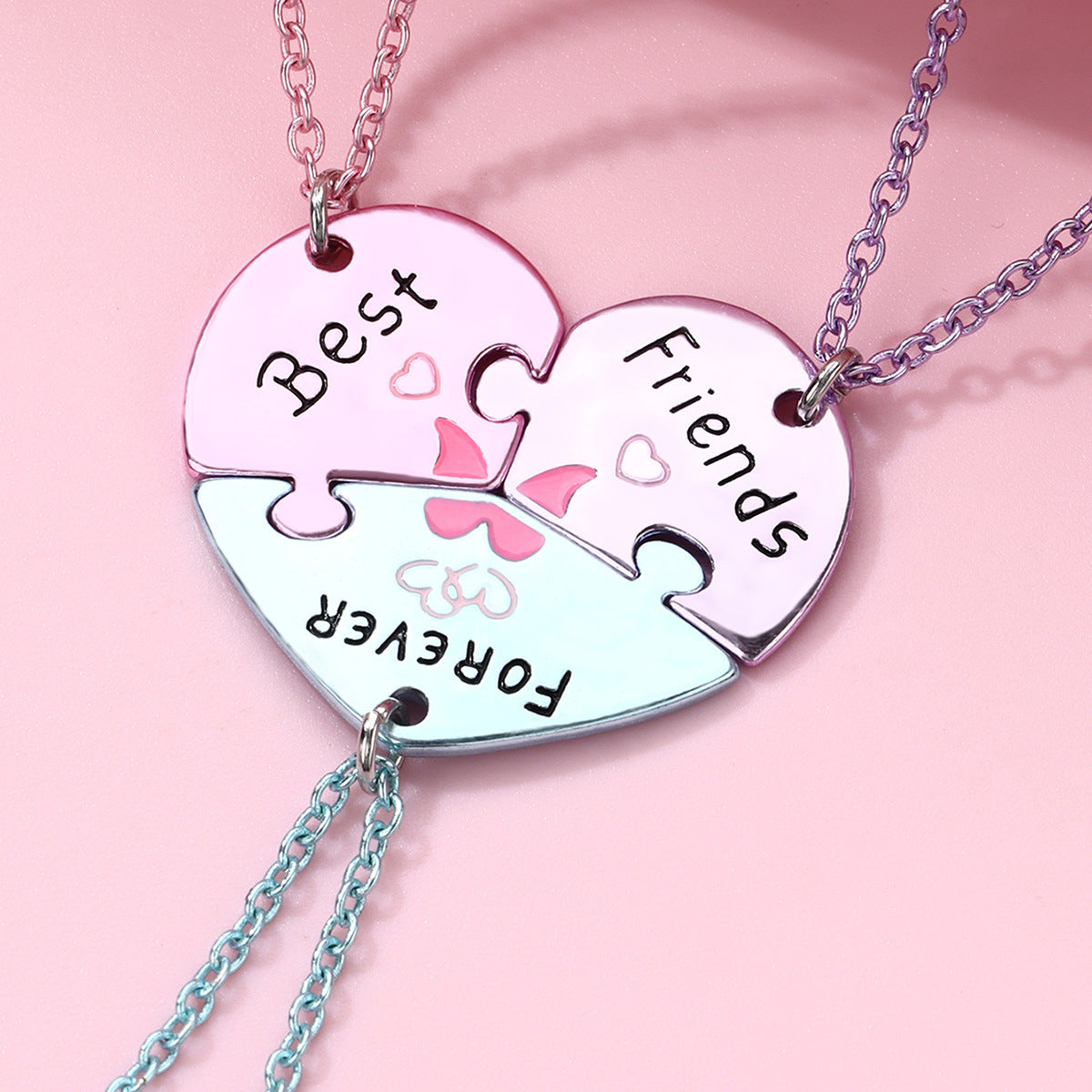 Wholesale children' s necklace good friend love alloy pendant