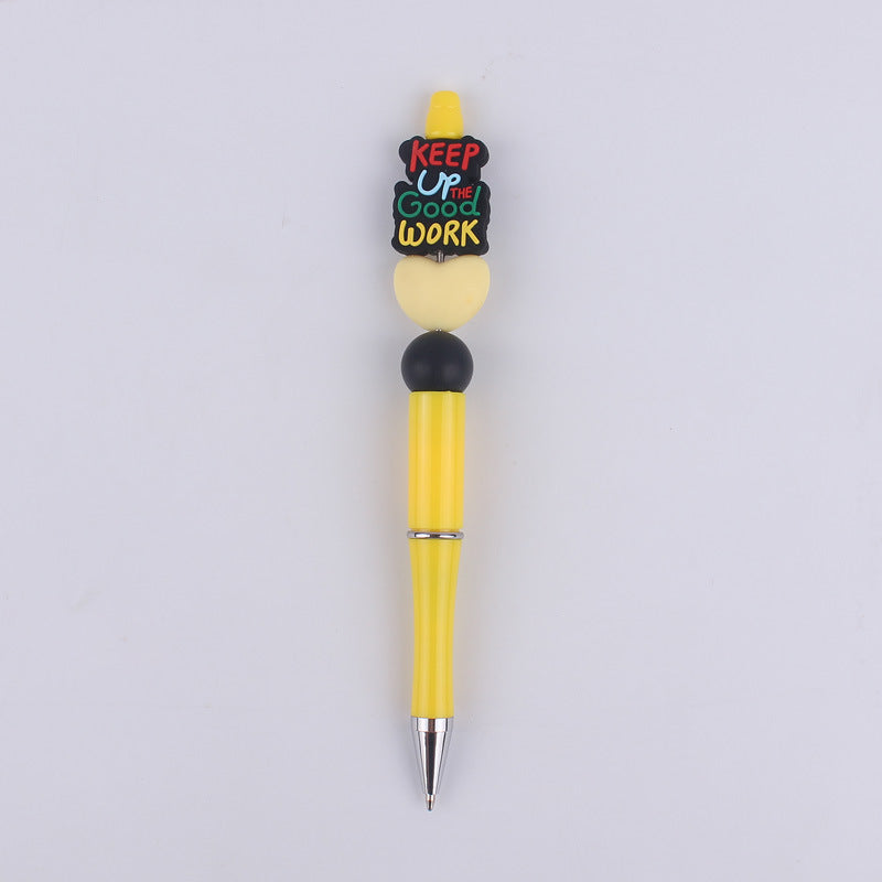 Wholesale Cartoon Pattern Mother Series Silicone Beaded Ballpoint Pen