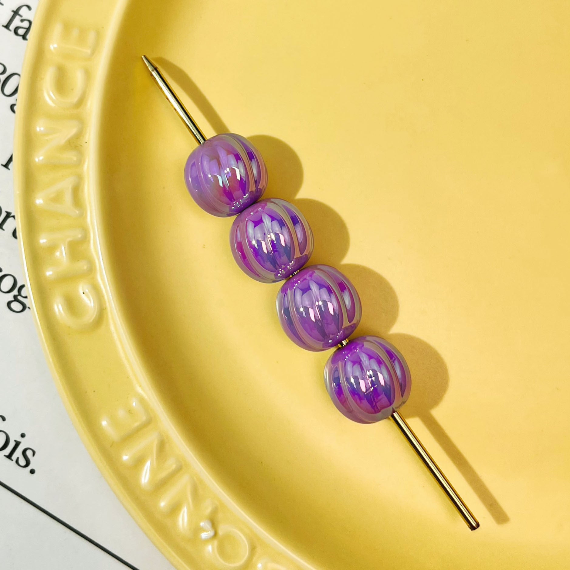 Wholesale 10pcs 14mm Asymmetrical Resin Pumpkin Beads