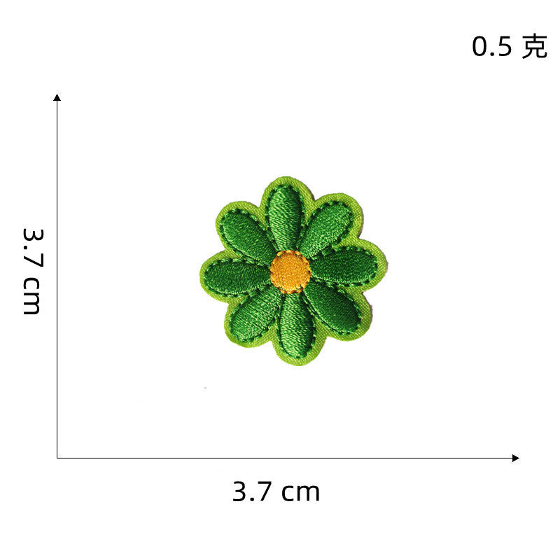 Wholesale Polyester Embroidered Flower Patches Cartoon Bee Sunflower DIY Clothing Decor Resale Accessory