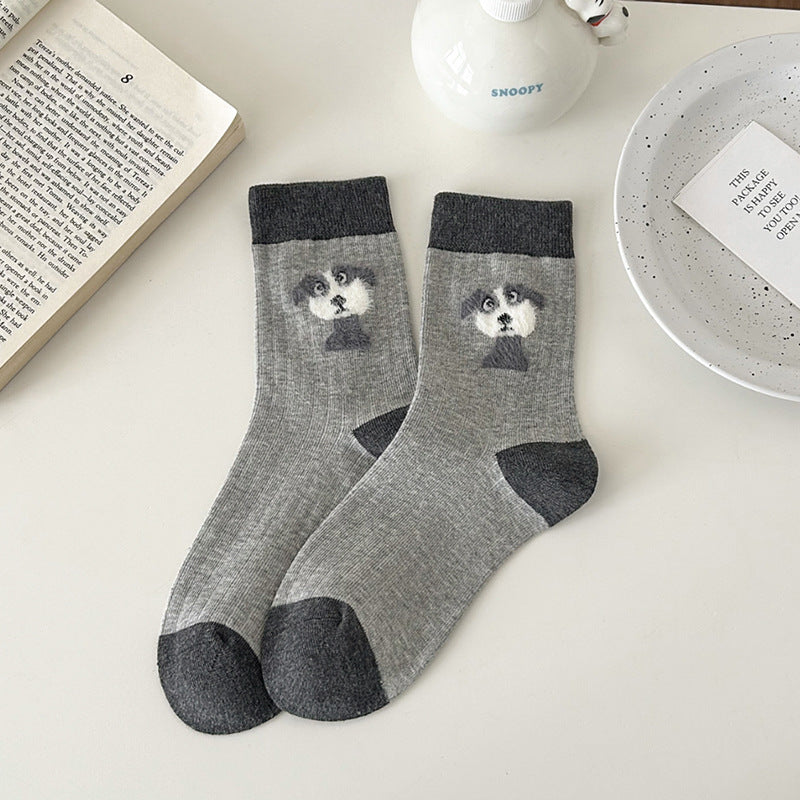 Wholesale Autumn and Winter Niche Design Plush Cute Animal Socks