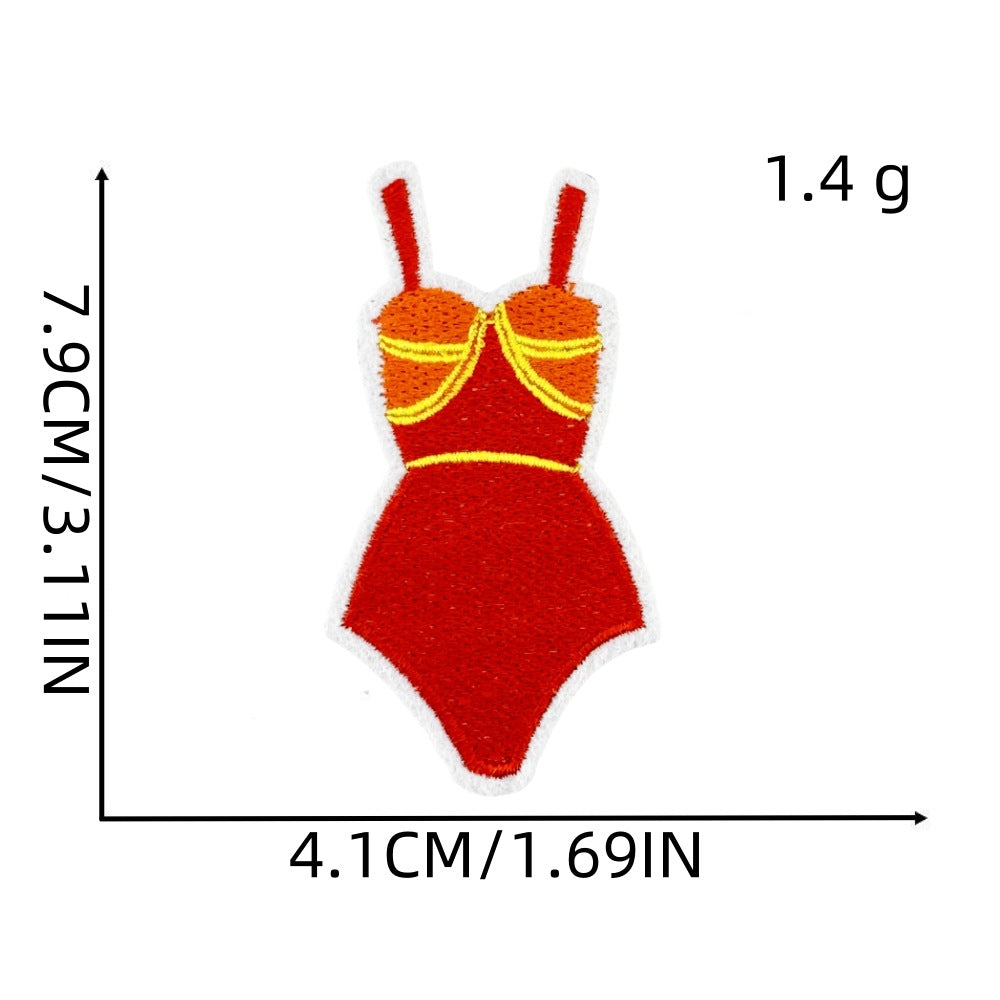 Wholesale DIY Embroidery Patch Cute Hawaiian Party Hat Clothes Decoration FS