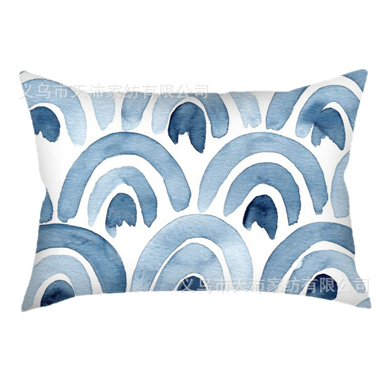 Wholesale Blue Fresh Short Plush Pillowcases