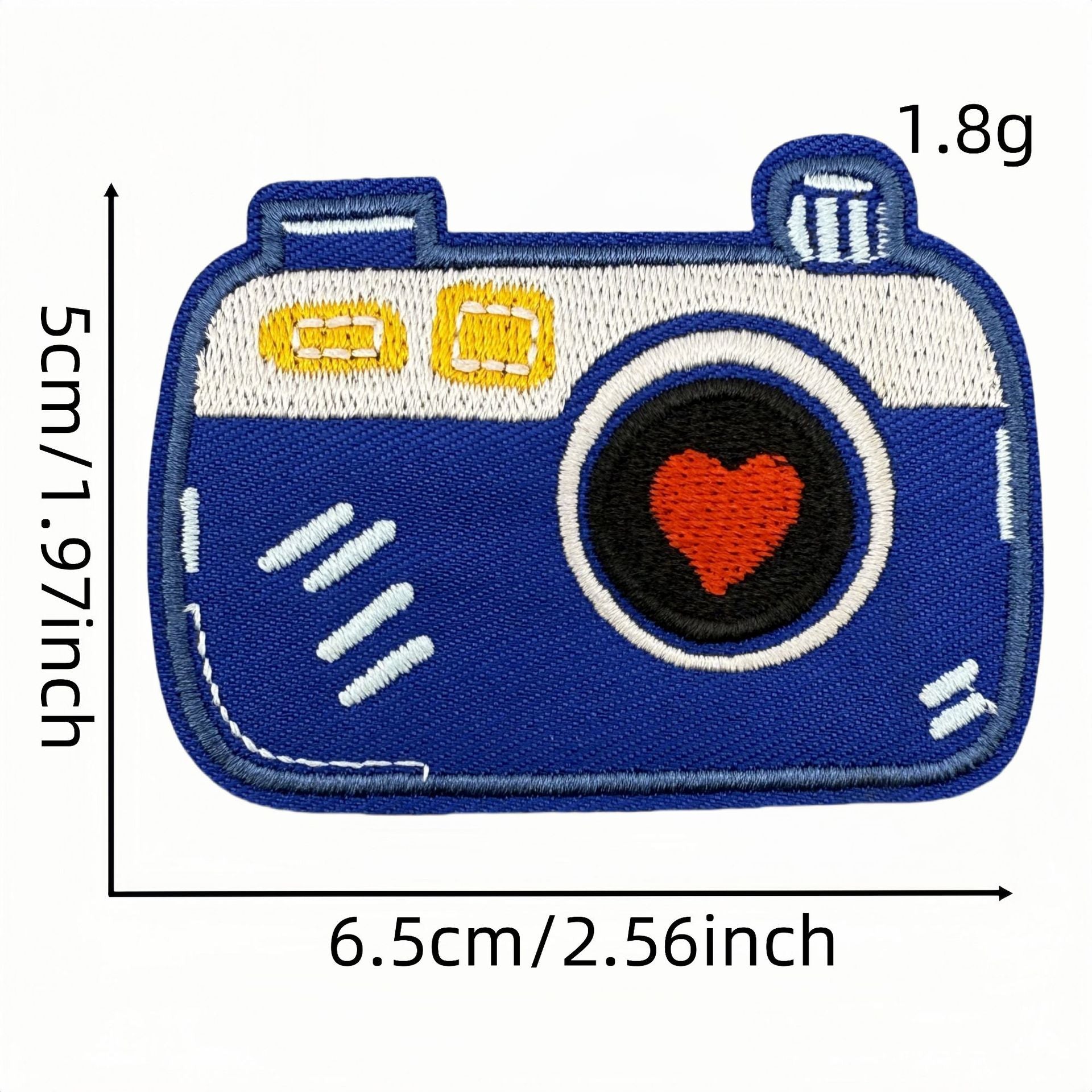 Wholesale Trendy Cartoon Camera Embroidered Iron On Patches For Clothing Decoration DIY Accessory