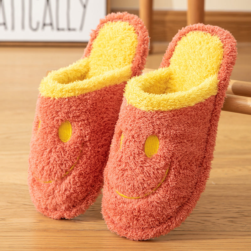 Wholesale Plush Winter Indoor Home Fur Couple Non-slip Warm Cute Slippers