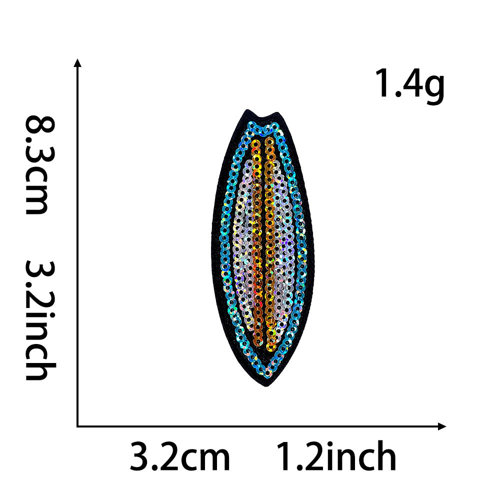 Wholesale Trendy Hawaiian Surf Truck Multicolor Sequin Embroidered Patch Iron On Back DIY Resale Accessory