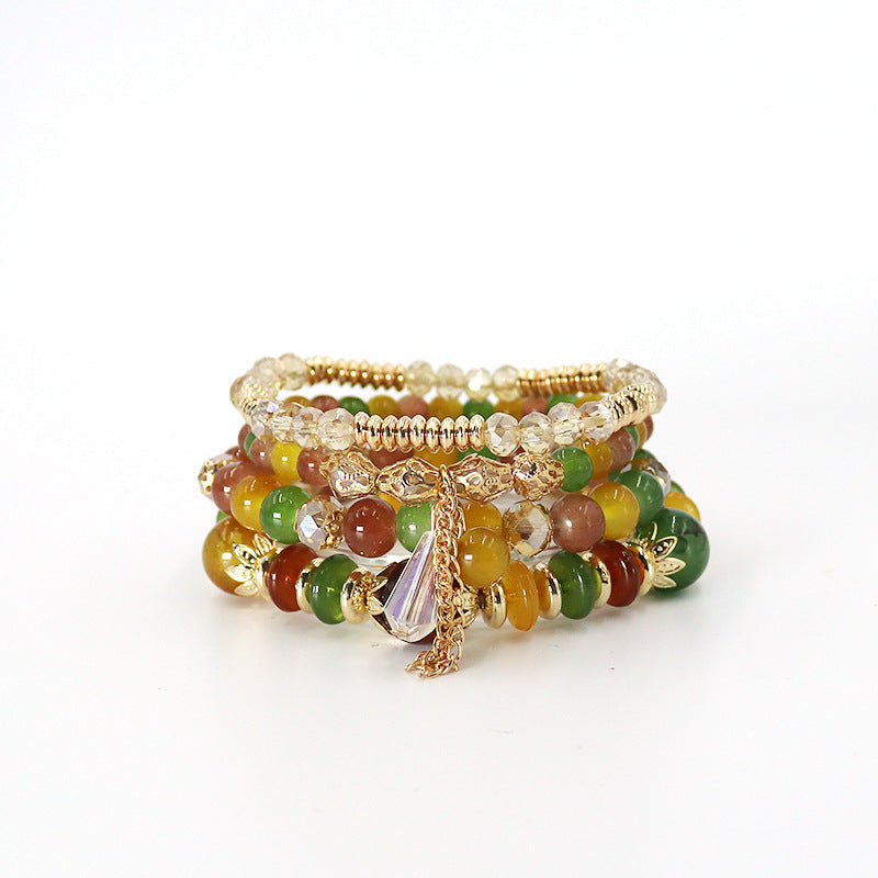 Wholesale Bohemian Multi-layered Crystal Temperament Exotic Fashion Bracelet