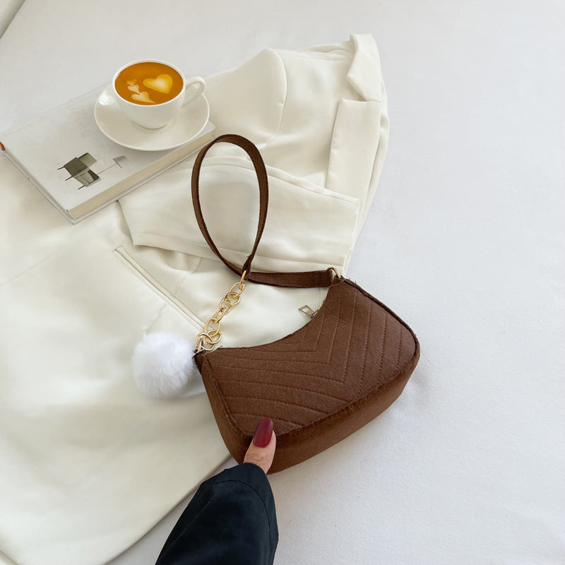 Wholesale Casual winter small fresh retro messenger bag temperament solid color fashion one shoulder foreign style small square bag