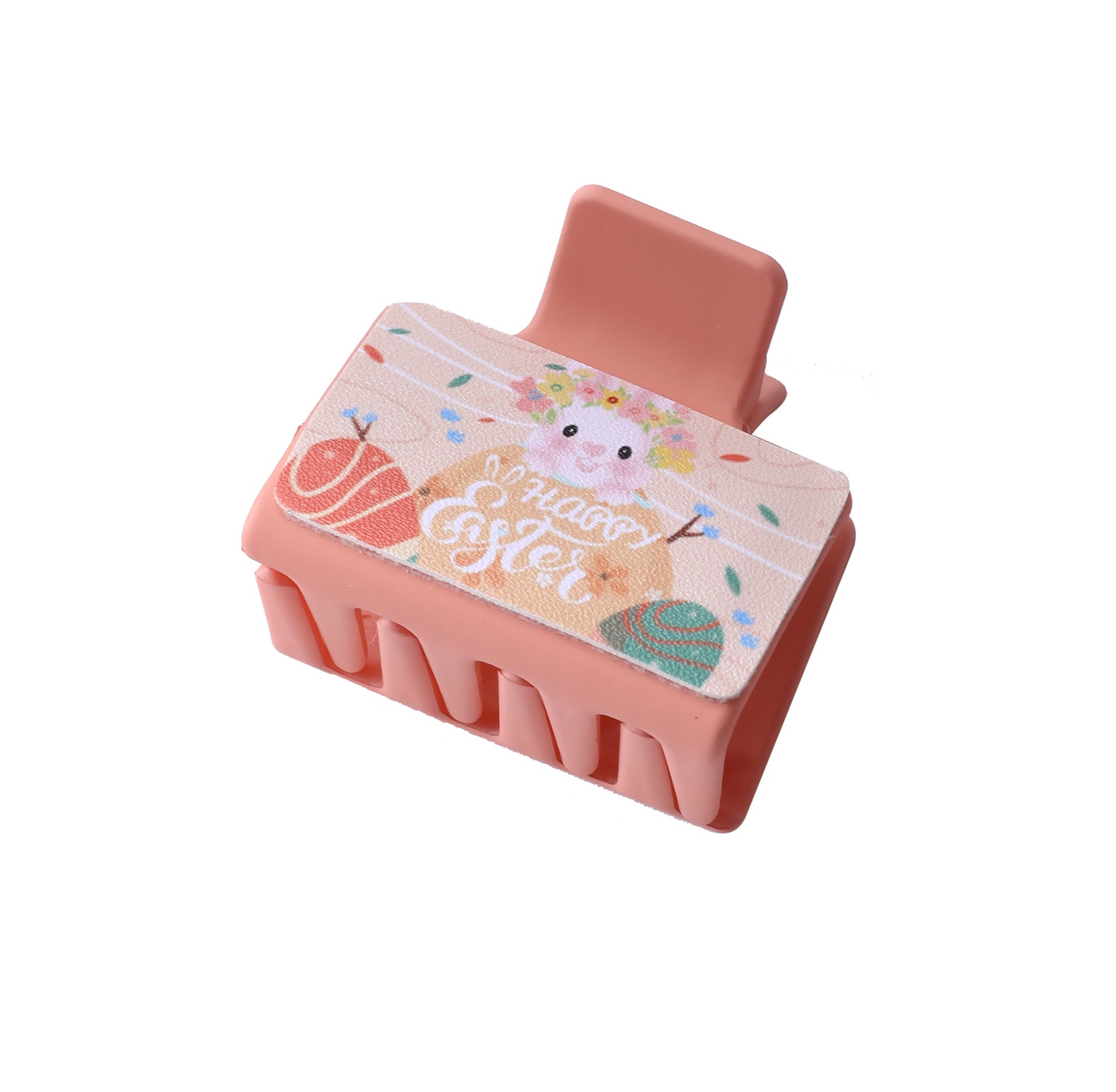 Wholesale Easter Bunny Egg Colored PU Hair Clips