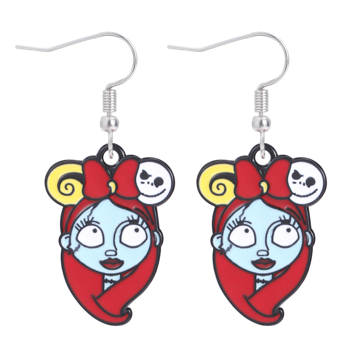 Wholesale  Themed Skull Pumpkin Earrings Zinc Alloy Drip Oil Fashion Jewelry Accessory For Party Gift OLY Exclusive