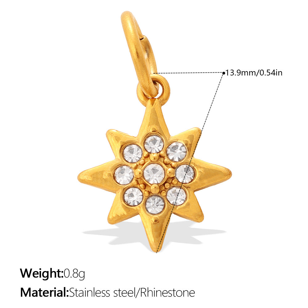 Wholesale Star Moon Angel Diamond Set Necklace Pendant Accessories