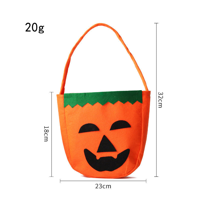 Wholesale  Halloween Pumpkin Bag Non-woven Bag Candy Bag Halloween Hand Candy Pumpkin Bag
