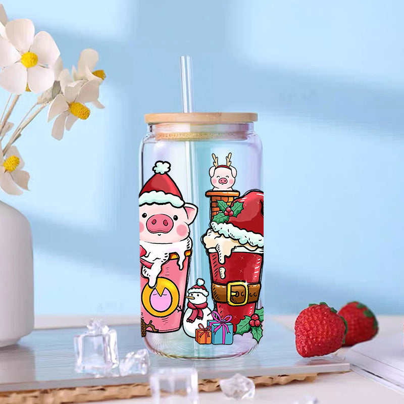 Wholesale Christmas Cartoon Series 16oz Cup UV DTF Wraps