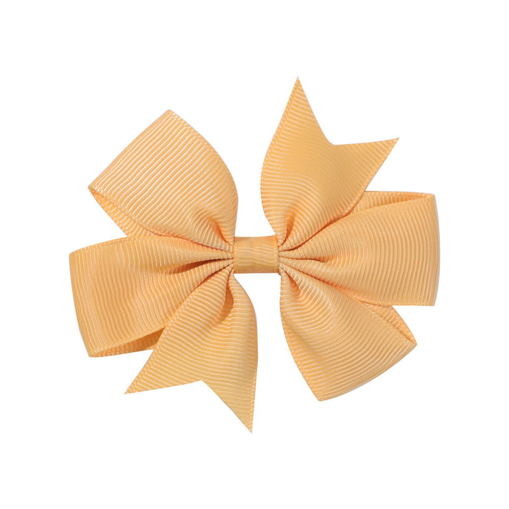 Wholesale 10pcs DIY Handmade Baby Dovetail V Ribbed Ribbon Bow Hairpin