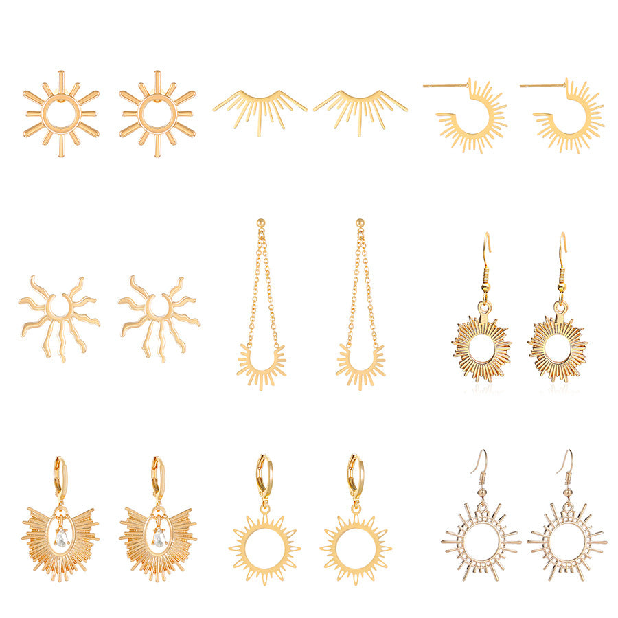 Wholesale Vintage Sun Alloy Earrings