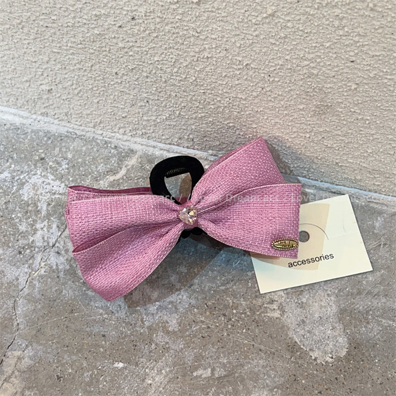 Wholesale Pink Rhinestone Bow Sponge Headband