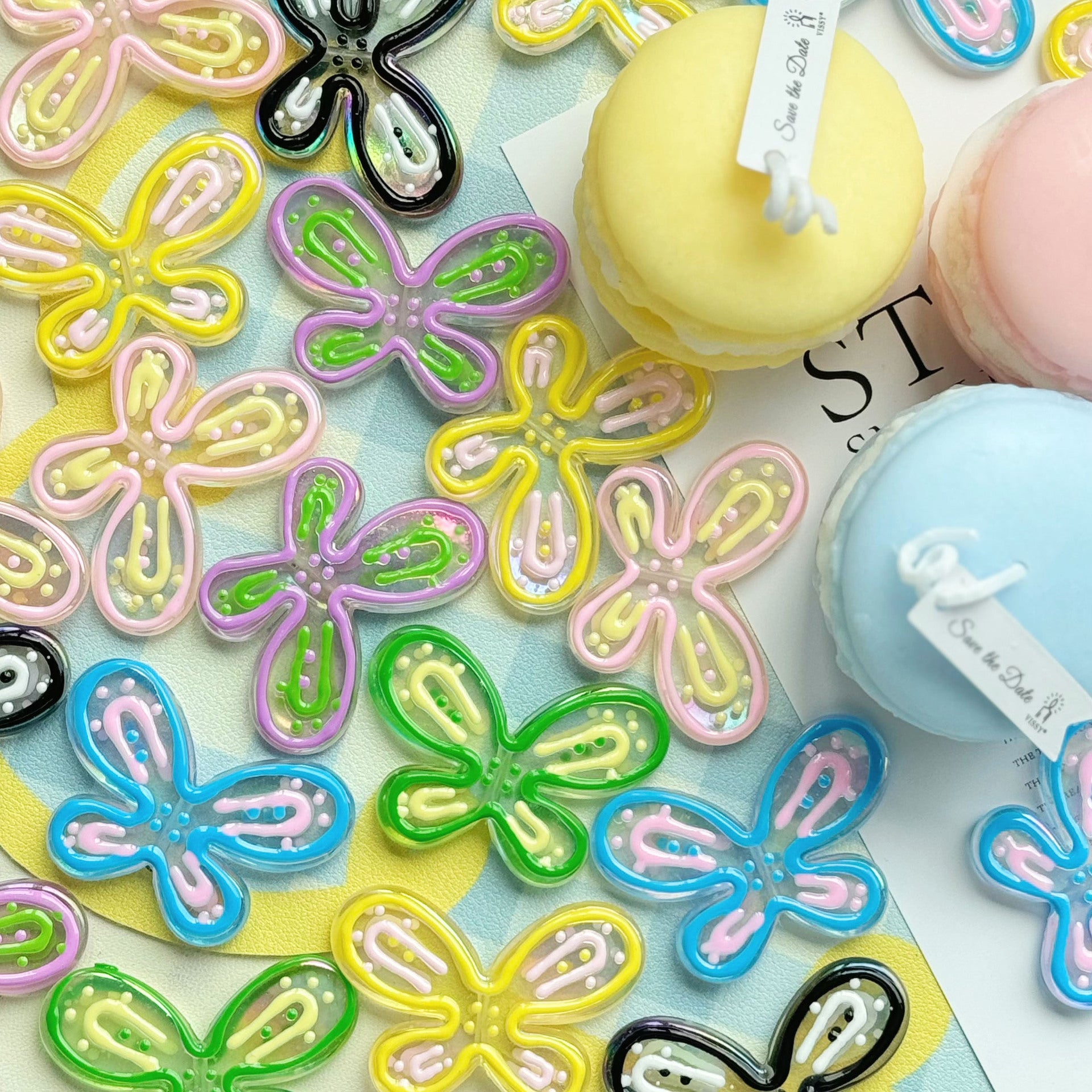 Wholesale 10pcs Plated large butterfly Acrylic Beads