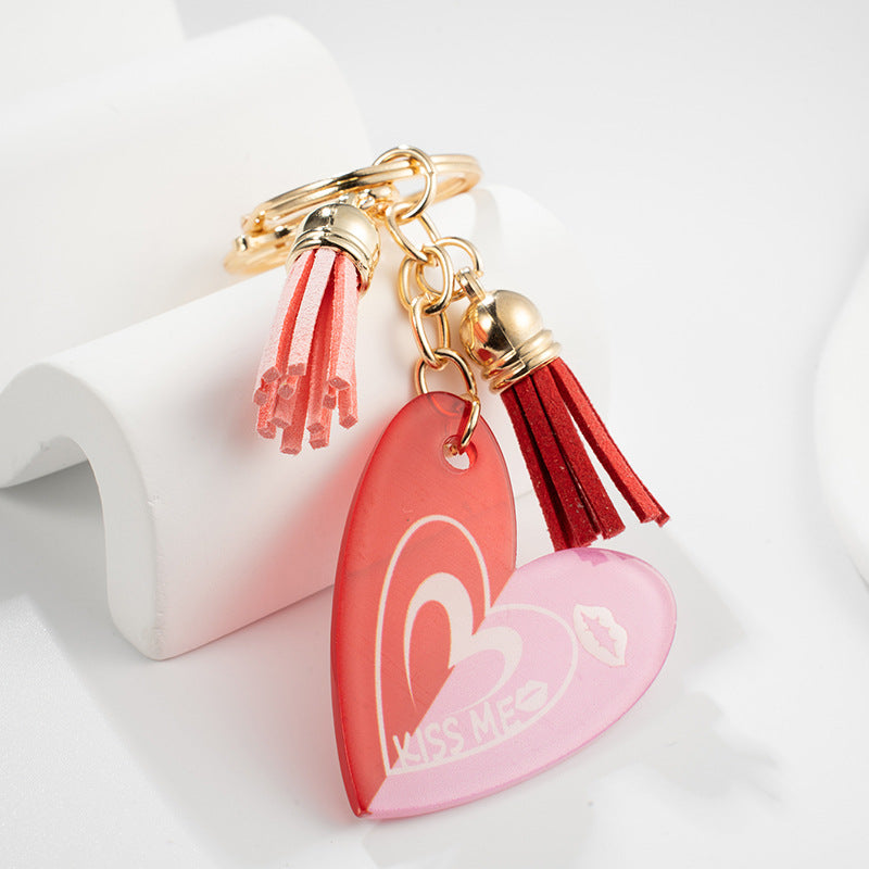 Wholesale Tanabata Loving Couple Metal Key Chain