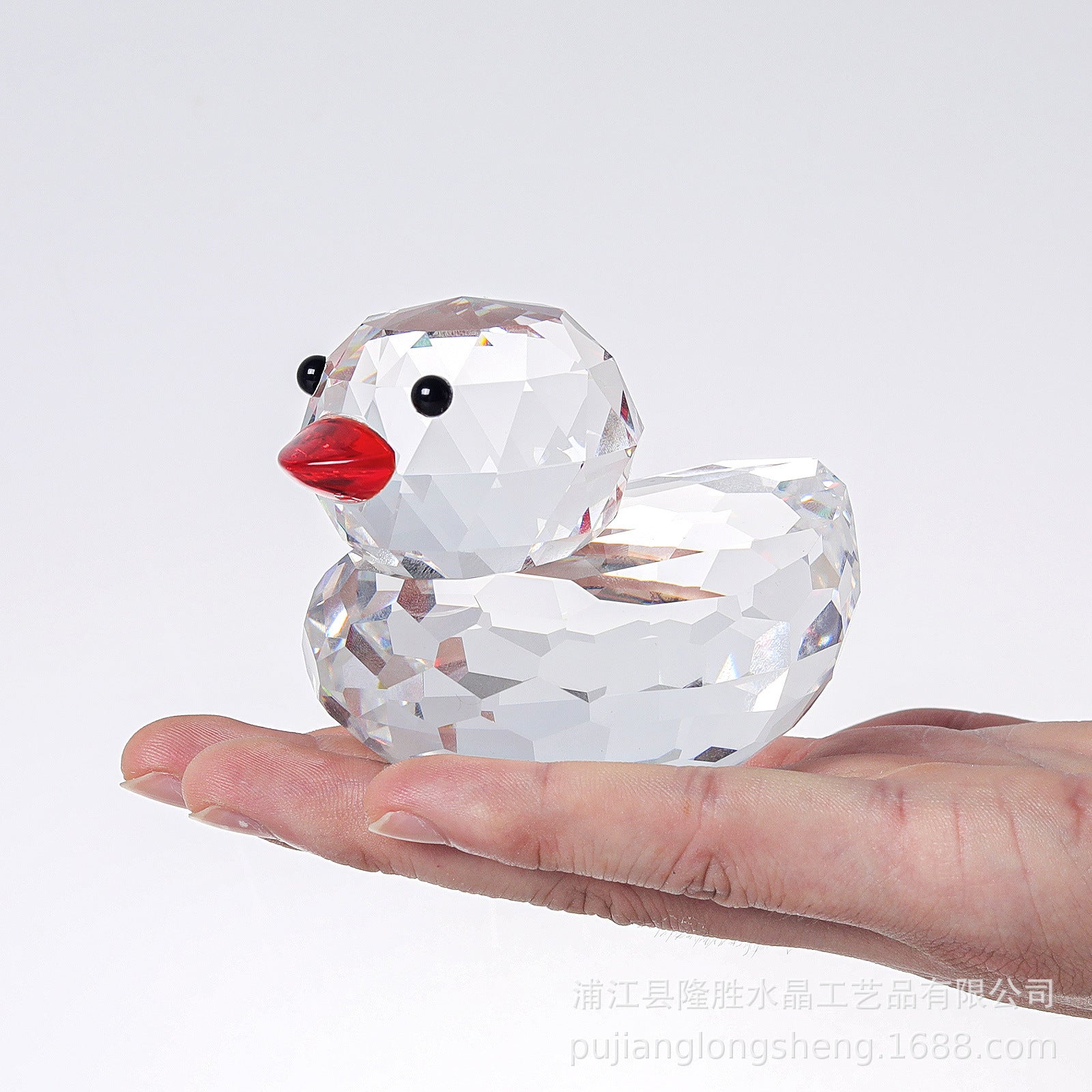 Wholesale Crystal Crafts Desktop Living Room Crystal Decorations Cute Duck Ornaments