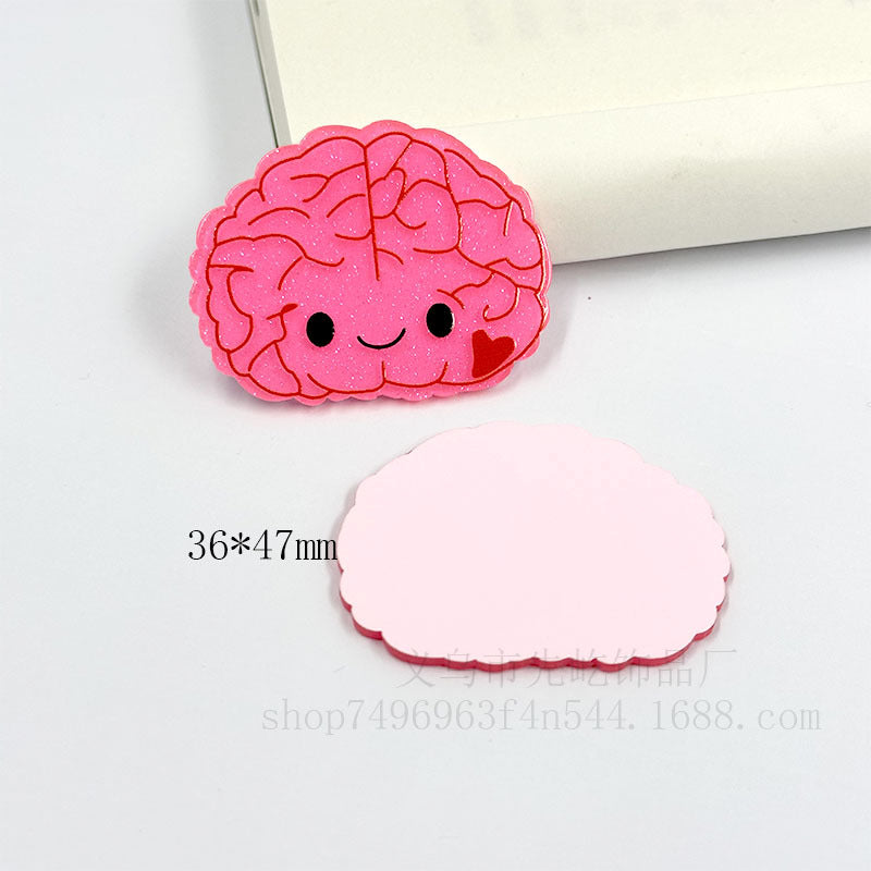 Wholesale 10pcs Acrylic Loose Powder Cartoon Handmade Diy Material Accessories