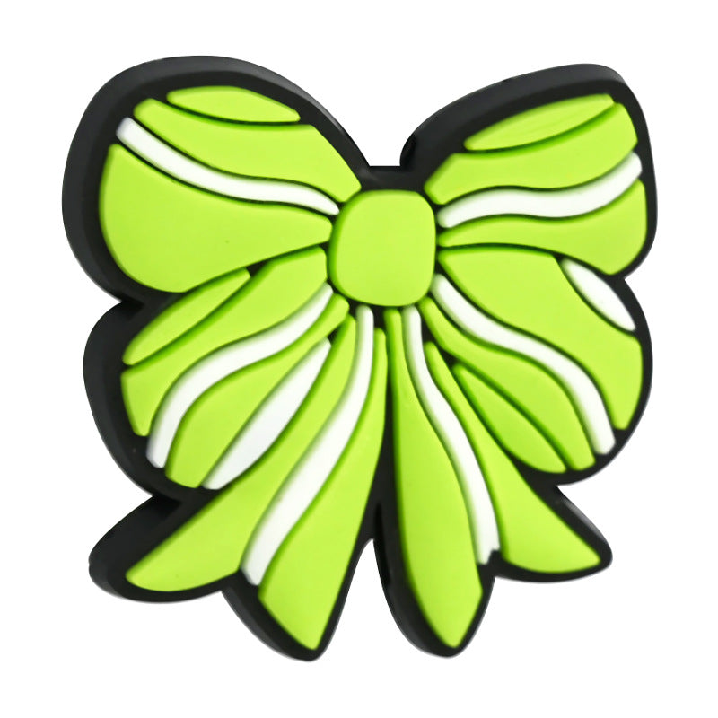 Wholesale Random 100pcs/pack  DIY Bow Beaded Pen Jewelry Soft Rubber Beaded Accessories