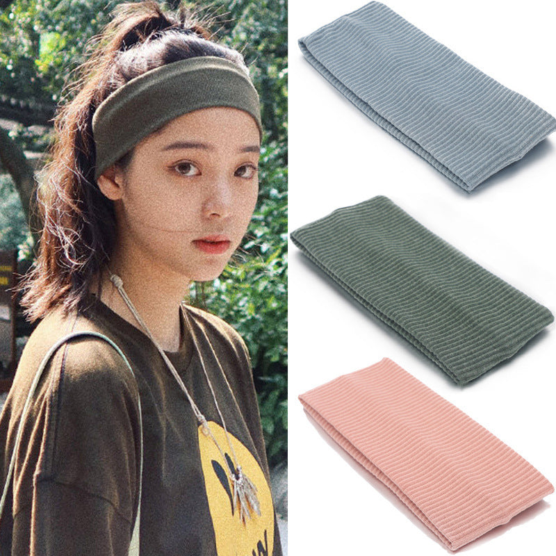 Wholesale Knitted silk scarf sweat-absorbing running sports face washing headband