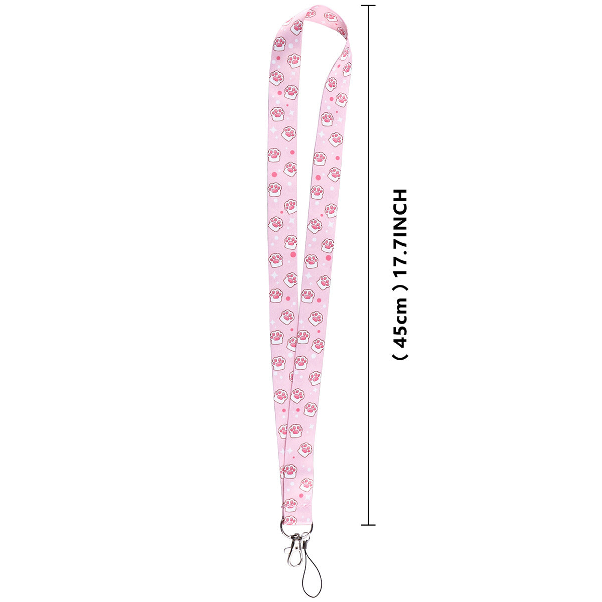 Wholesale Cat Paw Card Holder Ribbon Polyester Phone Lanyard Keychain