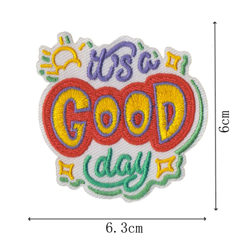 Wholesale Embroidered Inspirational Quote Patches Set 22 Pieces Star Motif Iron On Decorative Fashion Accessory For Coats Gift