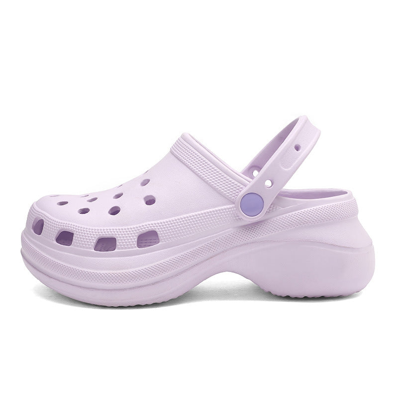 Wholesale of High Heels and EVA Perforated Shoes for External Wear