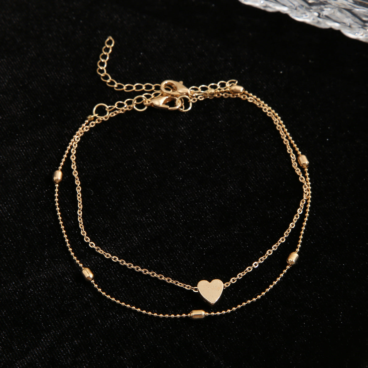 Wholesale Hot Selling Creative Diamond-encrusted Multi-layer Love Beach Anklet
