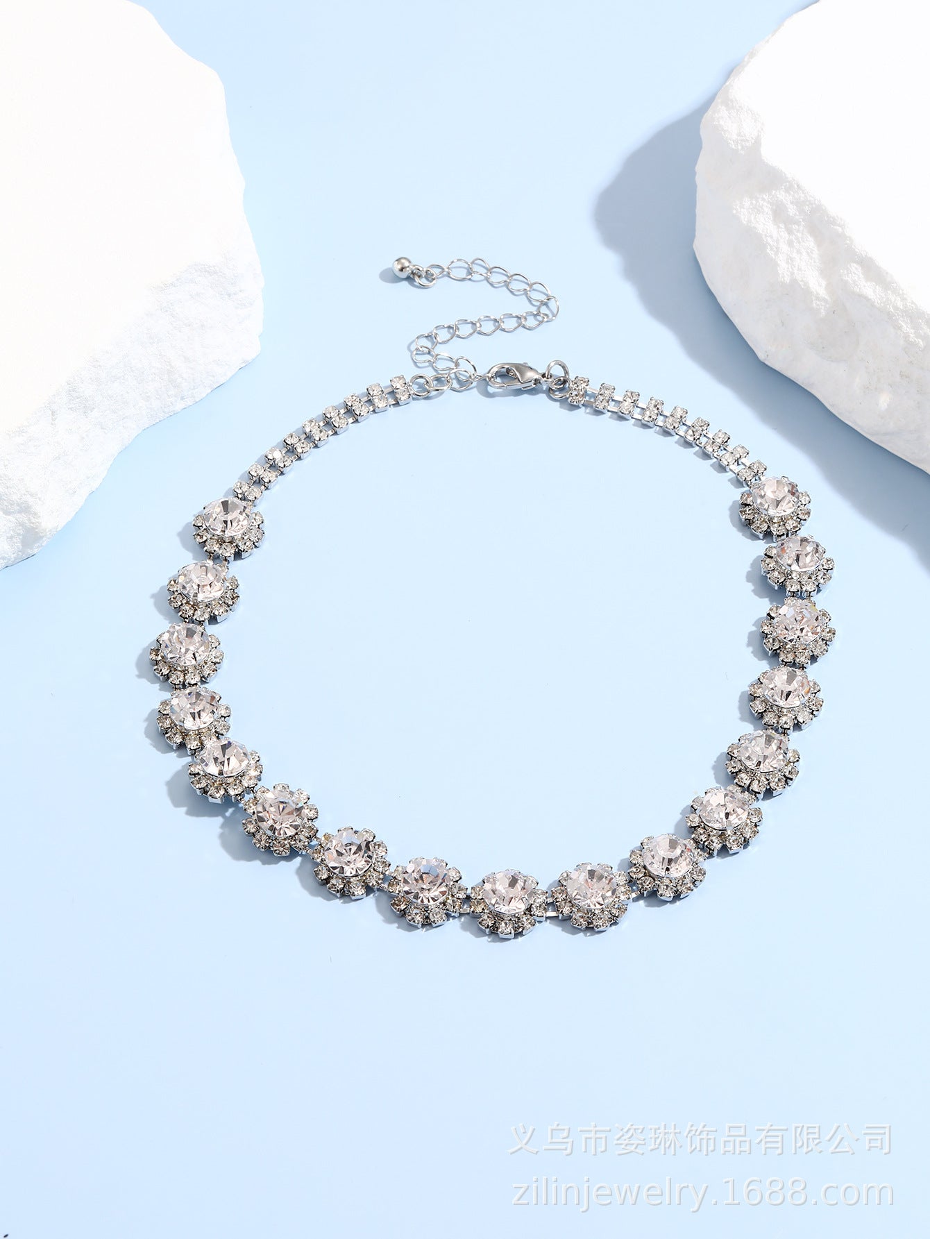 Wholesale Plum Blossom Water Diamond Necklaces