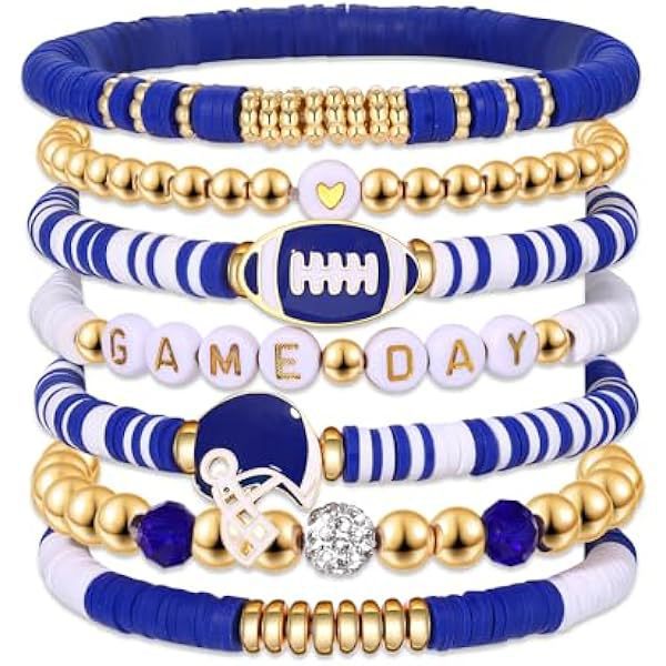 Wholesale rugby multi-layer stackable Bracelet Set