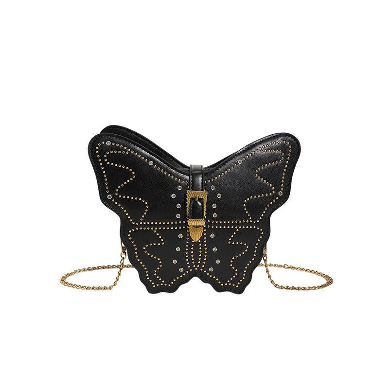 Wholesale PU Rivet Butterfly Messenger Bag