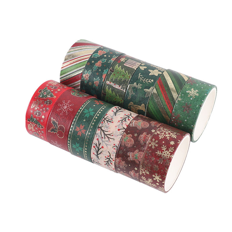 Wholesale Christmas Hot Stamping and Paper Tape 2M 15MM and Paper Tent Sticker Tape