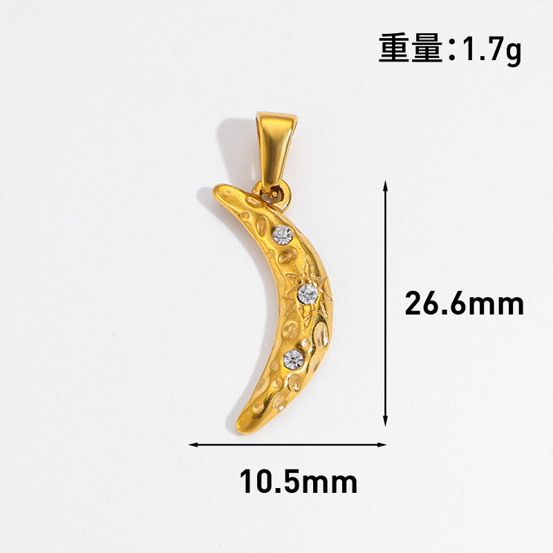 Wholesale 10pcs Sun Star Moon Octagonal Star Geometric Stainless Steel Pendant